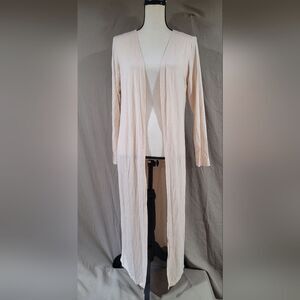 Amglise size small skin tone peach long sleeve cardigan